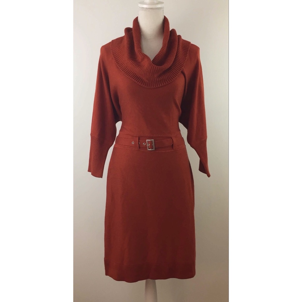 COPY - Eliza J. Burnt Orange Winter Dress / Size Small